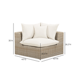 Cali Performance Fabric & Wicker Outdoor Corner Chair by TOV Furniture at Eve Furniture