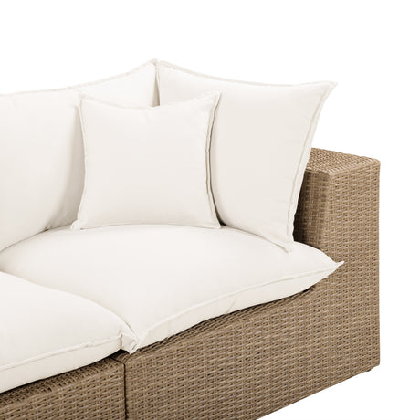 Cali 80" Performance Fabric & Wicker Outdoor Loveseat by TOV Furniture at Eve Furniture