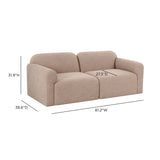 Gorge 81" Modular Loveseat by TOV Furniture at Eve Furniture