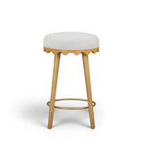 Oodle Cream Performance Vegan Mohair Natural Counter Stool by TOV Furniture at Eve Furniture