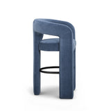 Malone Denim Blue Performance Fabric Bar Stool by TOV Furniture at Eve Furniture