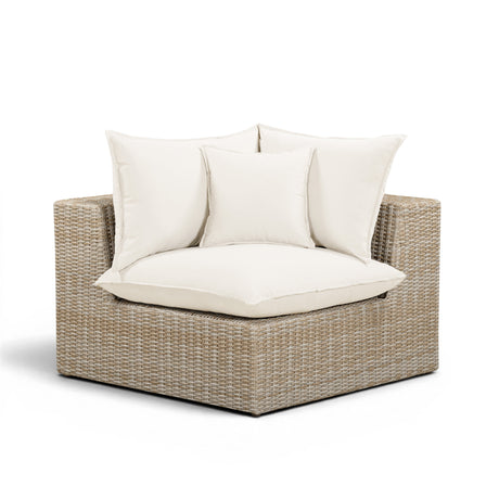 Cali Performance Fabric & Wicker Outdoor Corner Chair by TOV Furniture at Eve Furniture