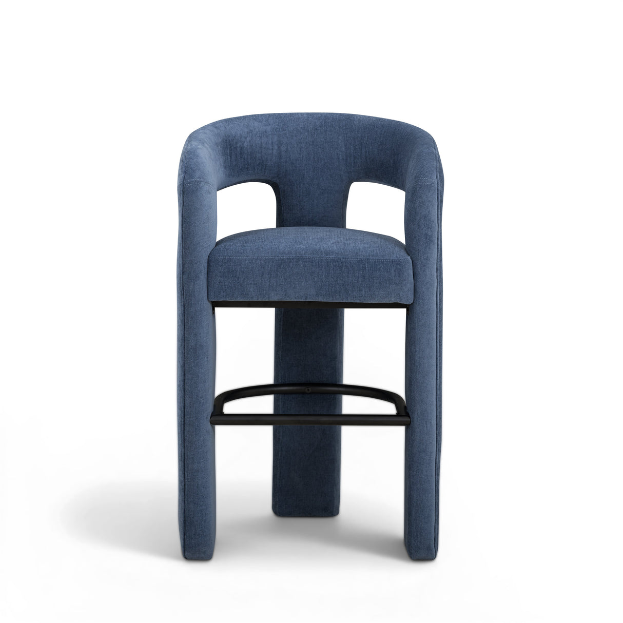 Malone Denim Blue Performance Fabric Bar Stool by TOV Furniture at Eve Furniture