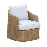 Axel Blue Boucle Outdoor Accent Chair
