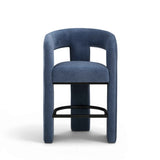 Malone Denim Blue Performance Fabric Counter Stool by TOV Furniture at Eve Furniture