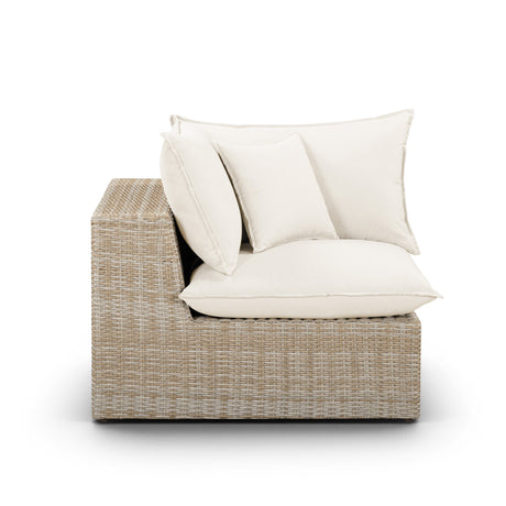Cali Performance Fabric & Wicker Outdoor Corner Chair by TOV Furniture at Eve Furniture