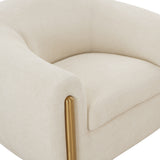 Lina Cream Performance Linen Accent Chair by TOV Furniture at Eve Furniture