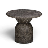 Cynthia Dark Emperador Faux Marble Indoor/Outdoor Side Table by TOV Furniture at Eve Furniture