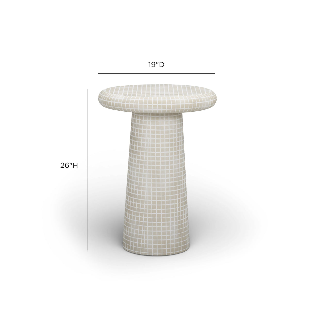 Monica Tiled Pattern Indoor/Outdoor Side Table by TOV Furniture at Eve Furniture