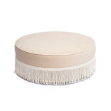 Tassy Tasseled Round Ottoman