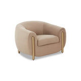 Lina Cafe Au Lait Performance Velvet Accent Chair by TOV Furniture at Eve Furniture