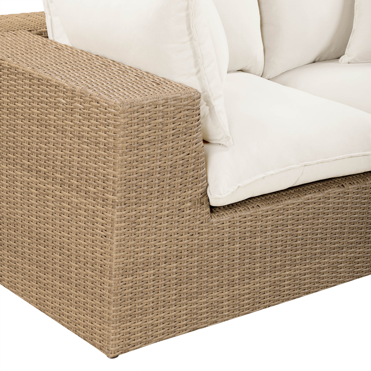Cali 80" Performance Fabric & Wicker Outdoor Loveseat by TOV Furniture at Eve Furniture