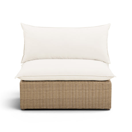 Cali Performance Fabric & Wicker Outdoor Armless Chair by TOV Furniture at Eve Furniture