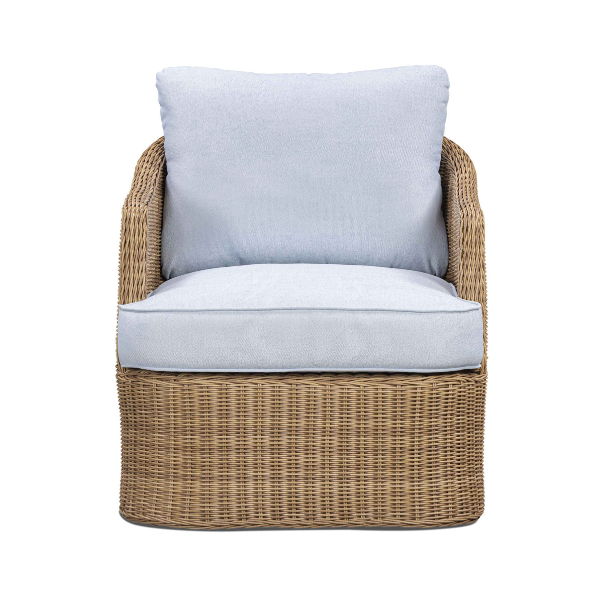 Axel Blue Boucle Outdoor Accent Chair