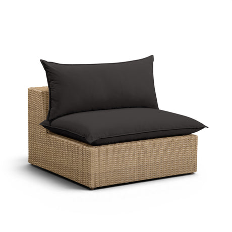 Cali Performance Fabric & Wicker Outdoor Armless Chair by TOV Furniture at Eve Furniture