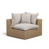 Cali Performance Fabric & Wicker Outdoor Corner Chair by TOV Furniture at Eve Furniture