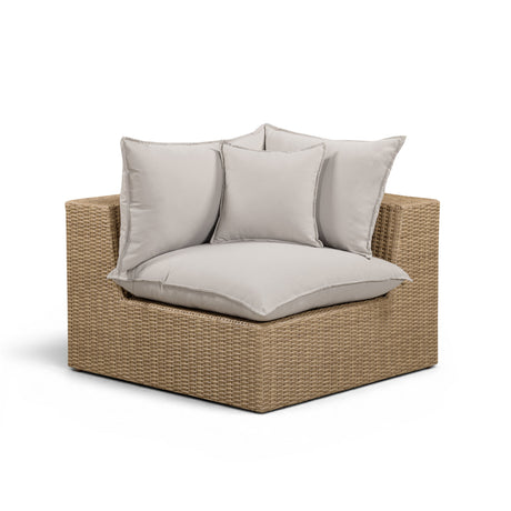 Cali Performance Fabric & Wicker Outdoor Corner Chair by TOV Furniture at Eve Furniture