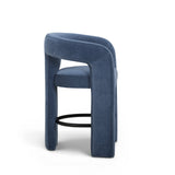 Malone Denim Blue Performance Fabric Counter Stool by TOV Furniture at Eve Furniture