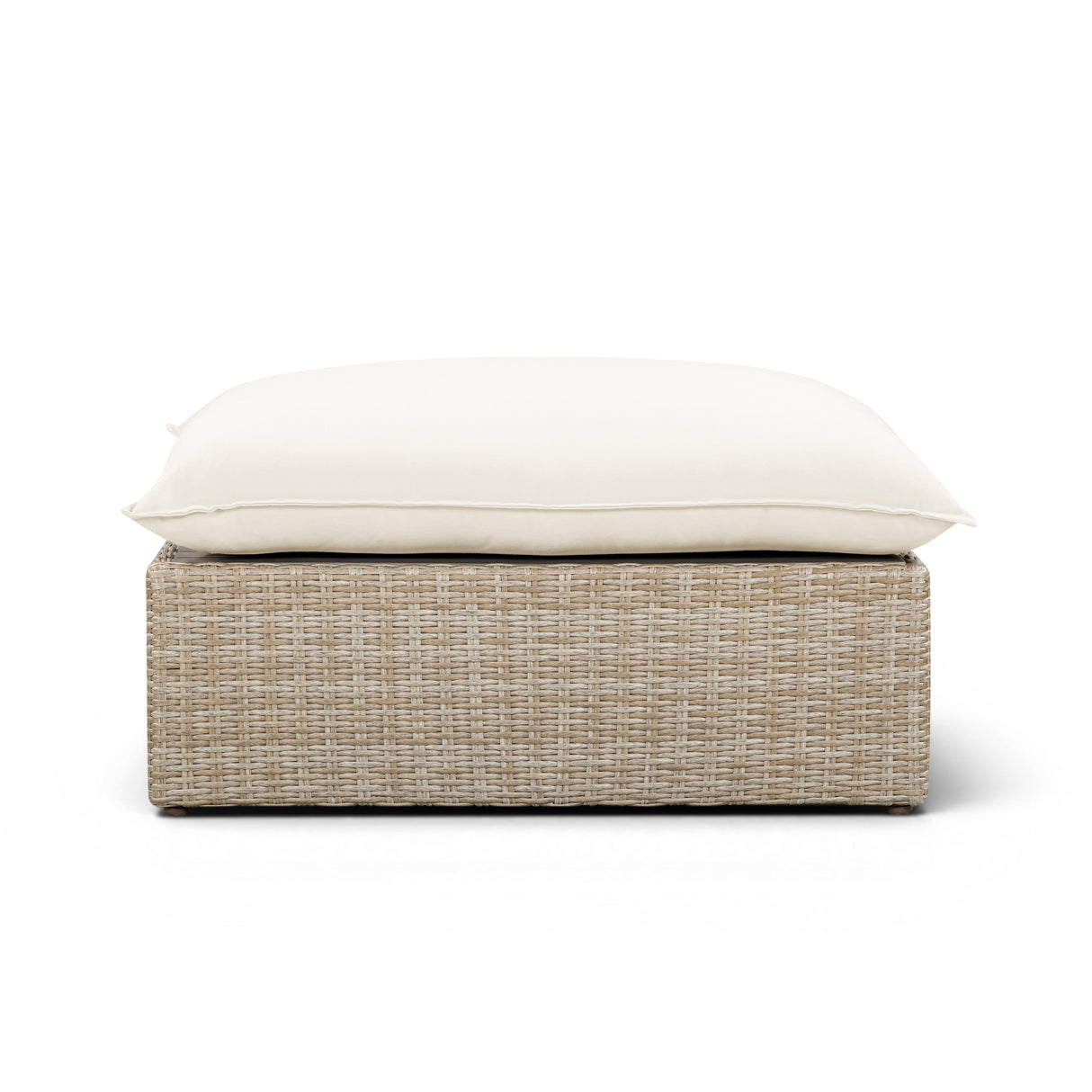 Cali Performance Fabric & Wicker Outdoor Ottoman by TOV Furniture at Eve Furniture