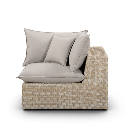 Cali Performance Fabric & Wicker Outdoor Corner Chair by TOV Furniture at Eve Furniture