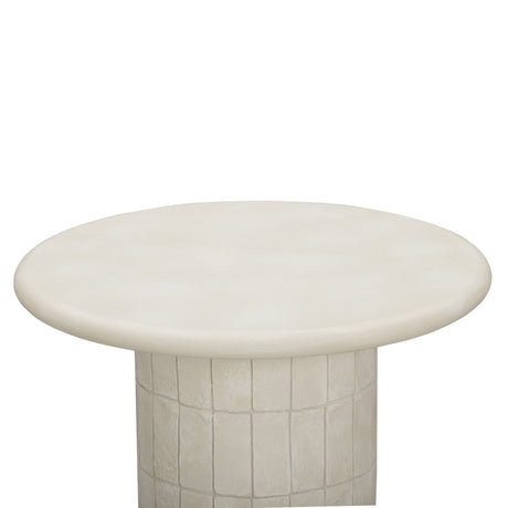 Fafo Beige Indoor/Outdoor Concrete Side Table by TOV Furniture at Eve Furniture