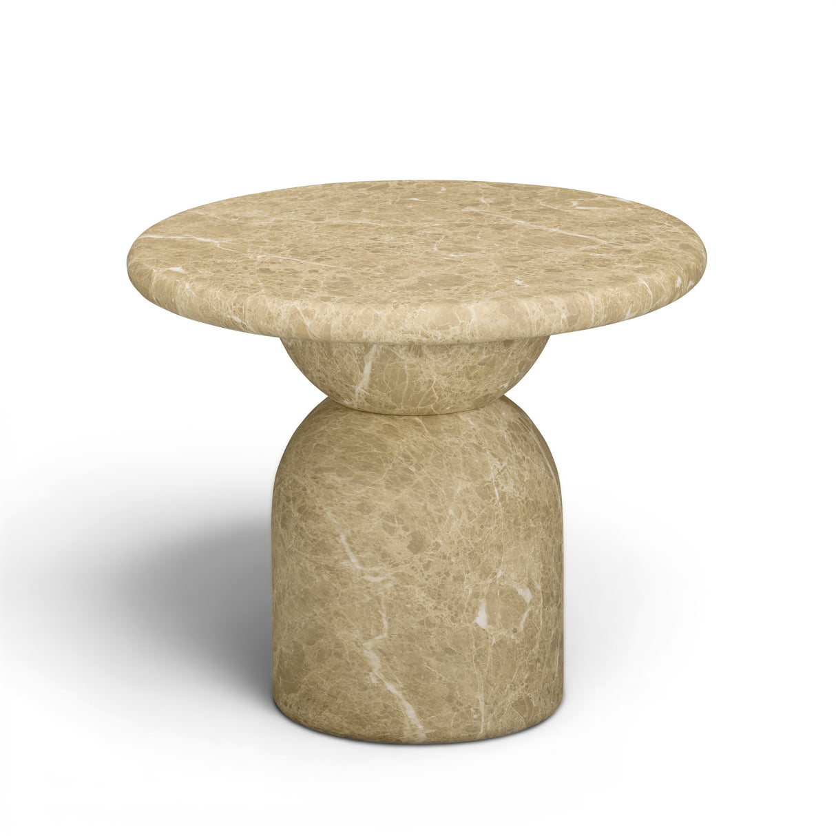 Cynthia Light Emperador Faux Marble Indoor/Outdoor Side Table by TOV Furniture at Eve Furniture