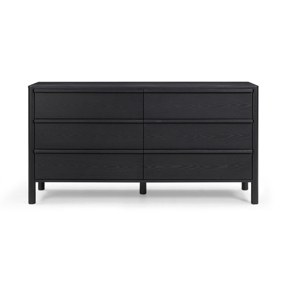 Tyra 62" Black Ash 6-Drawer Dresser