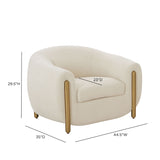 Lina Cream Performance Linen Accent Chair by TOV Furniture at Eve Furniture
