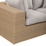 Cali 80" Performance Fabric & Wicker Outdoor Loveseat by TOV Furniture at Eve Furniture