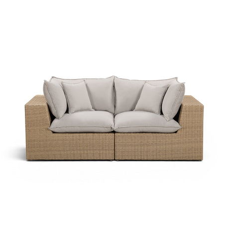 Cali 80" Performance Fabric & Wicker Outdoor Loveseat by TOV Furniture at Eve Furniture