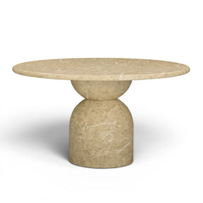 Cynthia 54" Light Emperador Faux Marble Indoor/Outdoor Dining Table by TOV Furniture at Eve Furniture