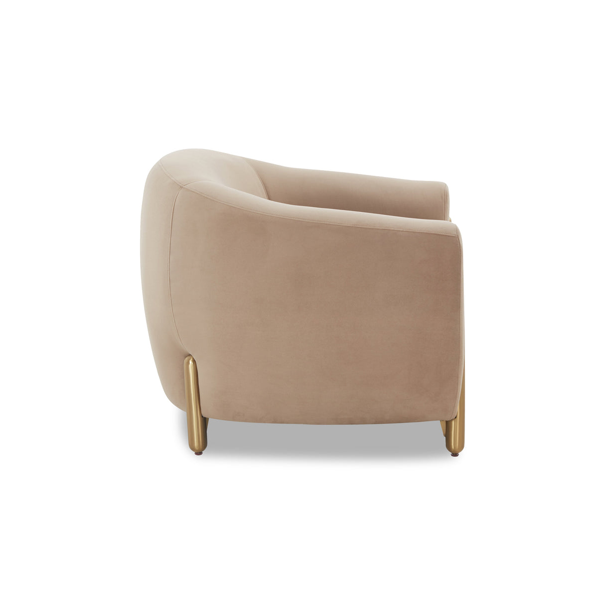 Lina Cafe Au Lait Performance Velvet Accent Chair by TOV Furniture at Eve Furniture