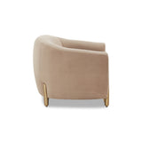 Lina Cafe Au Lait Performance Velvet Accent Chair by TOV Furniture at Eve Furniture