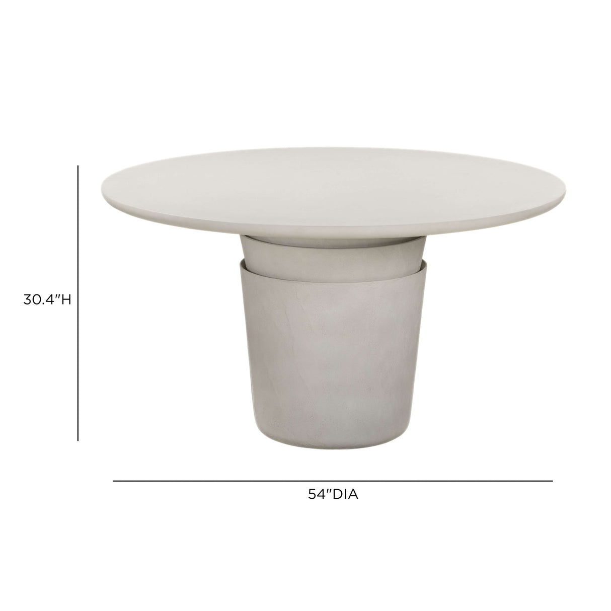 Margot 54" Indoor/Outdoor Round Dining Table by TOV Furniture at Eve Furniture