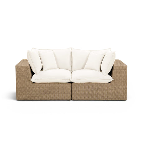 Cali 80" Performance Fabric & Wicker Outdoor Loveseat by TOV Furniture at Eve Furniture