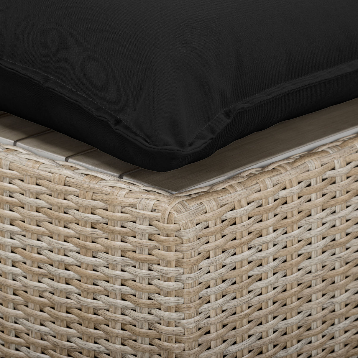 Cali Performance Fabric & Wicker Outdoor Ottoman by TOV Furniture at Eve Furniture