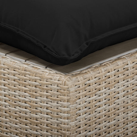 Cali Performance Fabric & Wicker Outdoor Ottoman by TOV Furniture at Eve Furniture