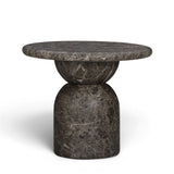 Cynthia Dark Emperador Faux Marble Indoor/Outdoor Side Table by TOV Furniture at Eve Furniture