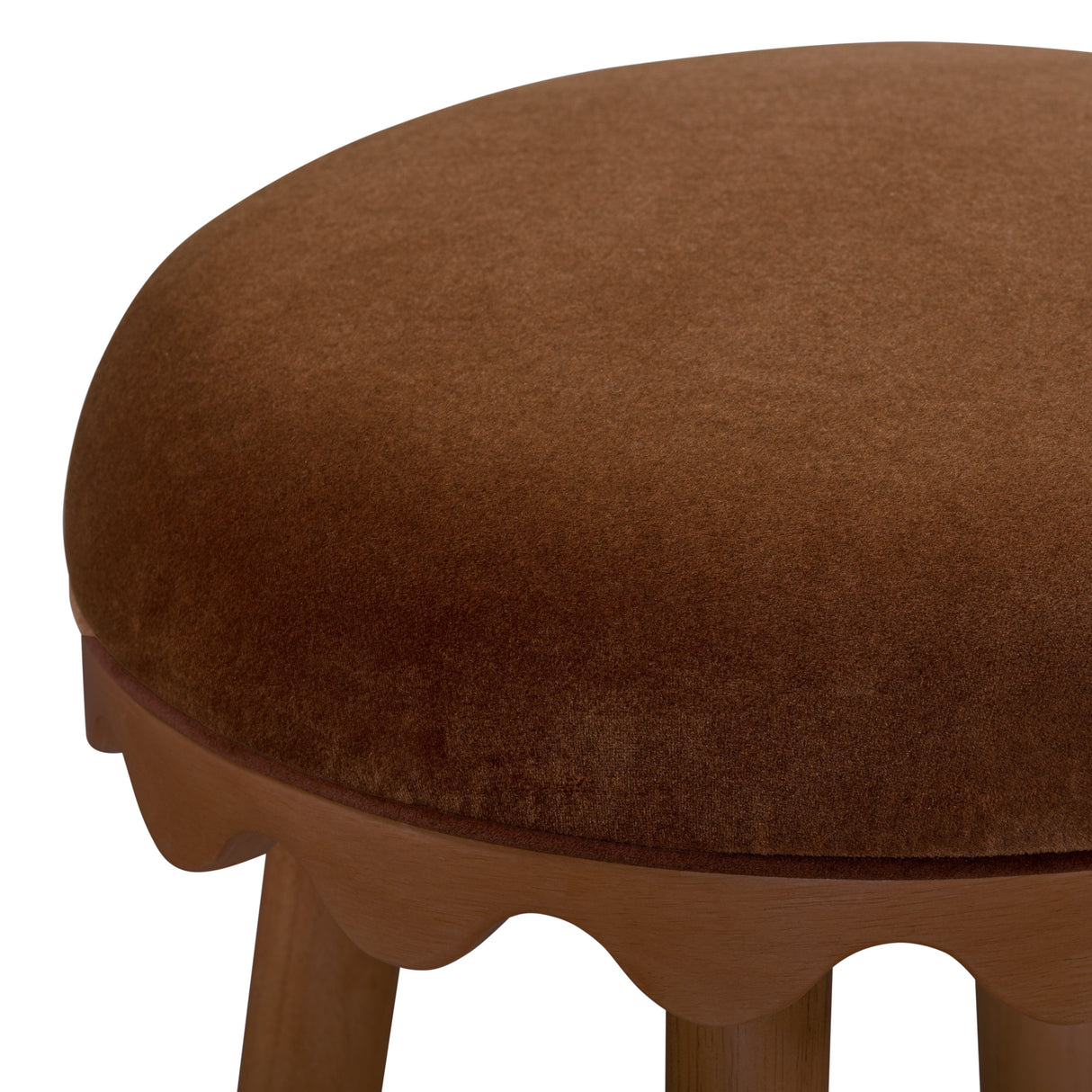 Oodle Bronze Performance Vegan Mohair Light Walnut Counter Stool by TOV Furniture at Eve Furniture