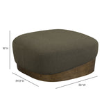 Domina Kale Green Boucle Ottoman by TOV Furniture at Eve Furniture