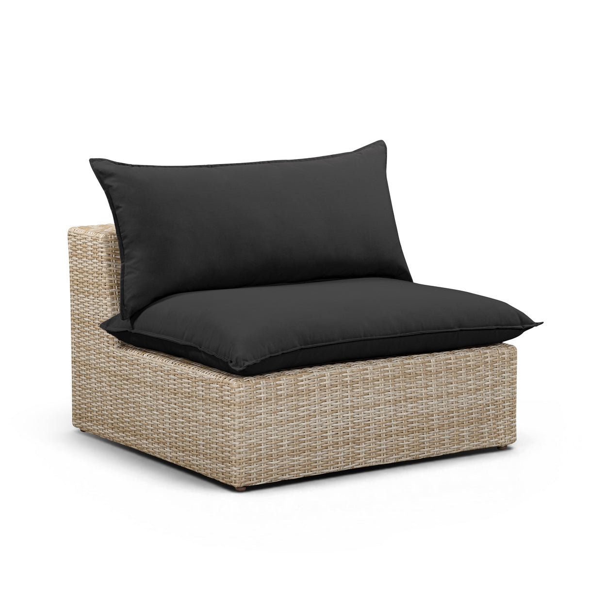 Cali Performance Fabric & Wicker Outdoor Armless Chair by TOV Furniture at Eve Furniture