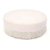 Tassy Tasseled Round Ottoman