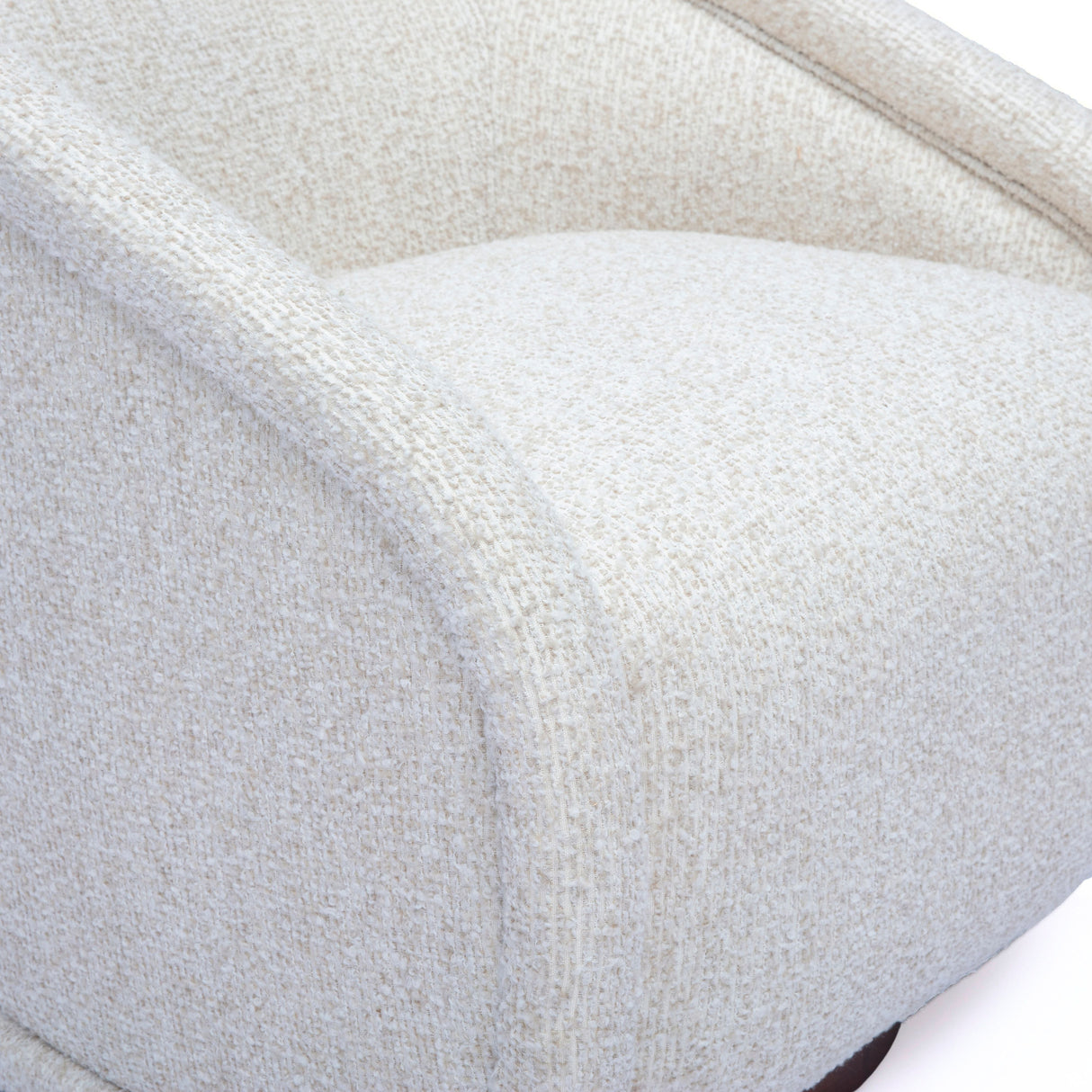 Clarke Cream Performance Boucle Swivel Accent Chair