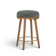 Oodle Green Performance Vegan Mohair Light Walnut Counter Stool by TOV Furniture at Eve Furniture
