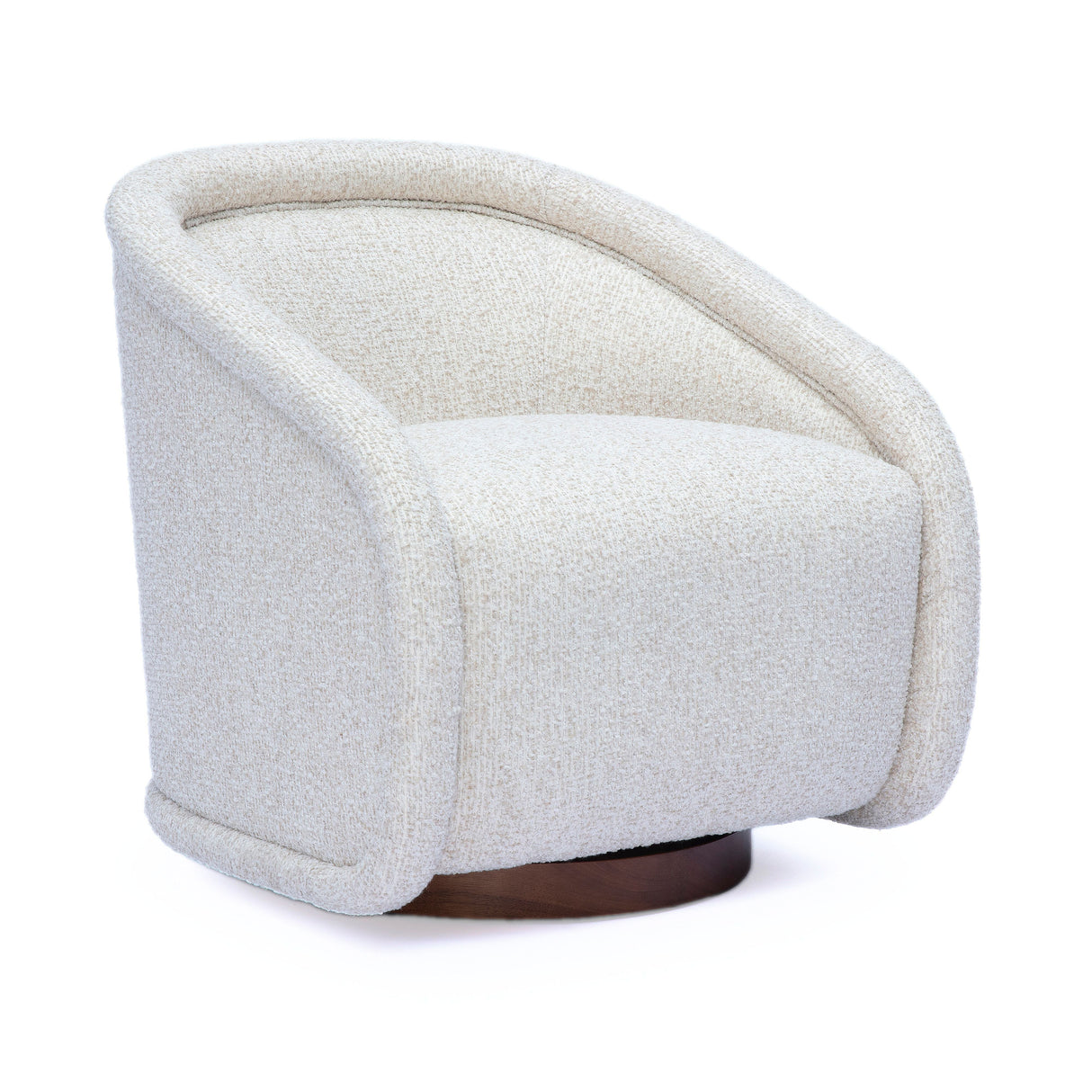 Clarke Cream Performance Boucle Swivel Accent Chair