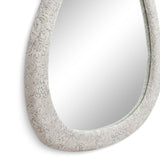Klaryss 32"X25" Neutral Floral Jacquard Wall Mirror