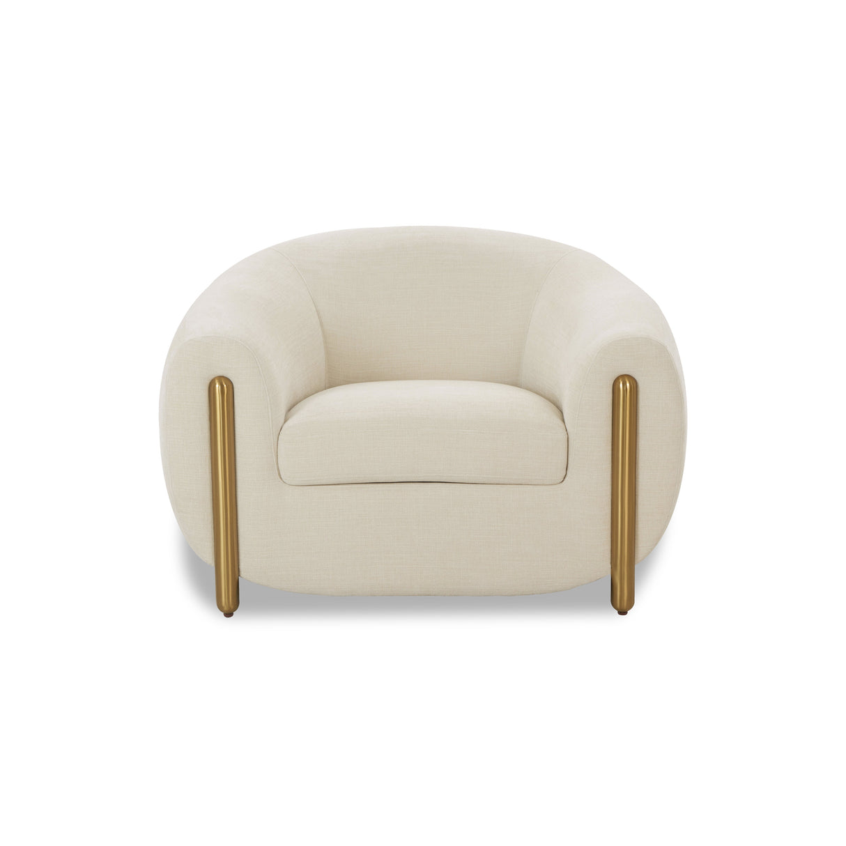 Lina Cream Performance Linen Accent Chair by TOV Furniture at Eve Furniture
