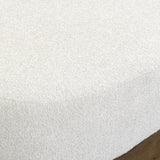 Domina Sugar Off-White Boucle Ottoman by TOV Furniture at Eve Furniture