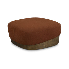 Domina Autumn Red Boucle Ottoman by TOV Furniture at Eve Furniture