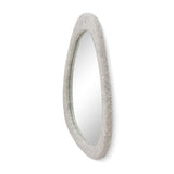 Klaryss 32"X25" Neutral Floral Jacquard Wall Mirror